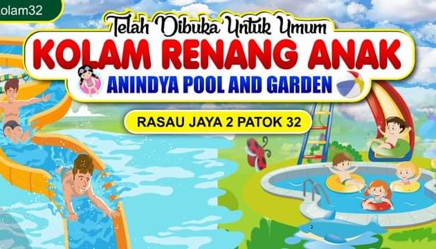 Kolam Renang Anak Anindya Pool and Garden, tempat wisata di Rasau Jaya Terbaru